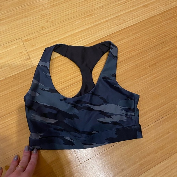 SOUL BY SOULCYCLE Double Knit Grey Camo Sports Bra - Picture 4 of 6